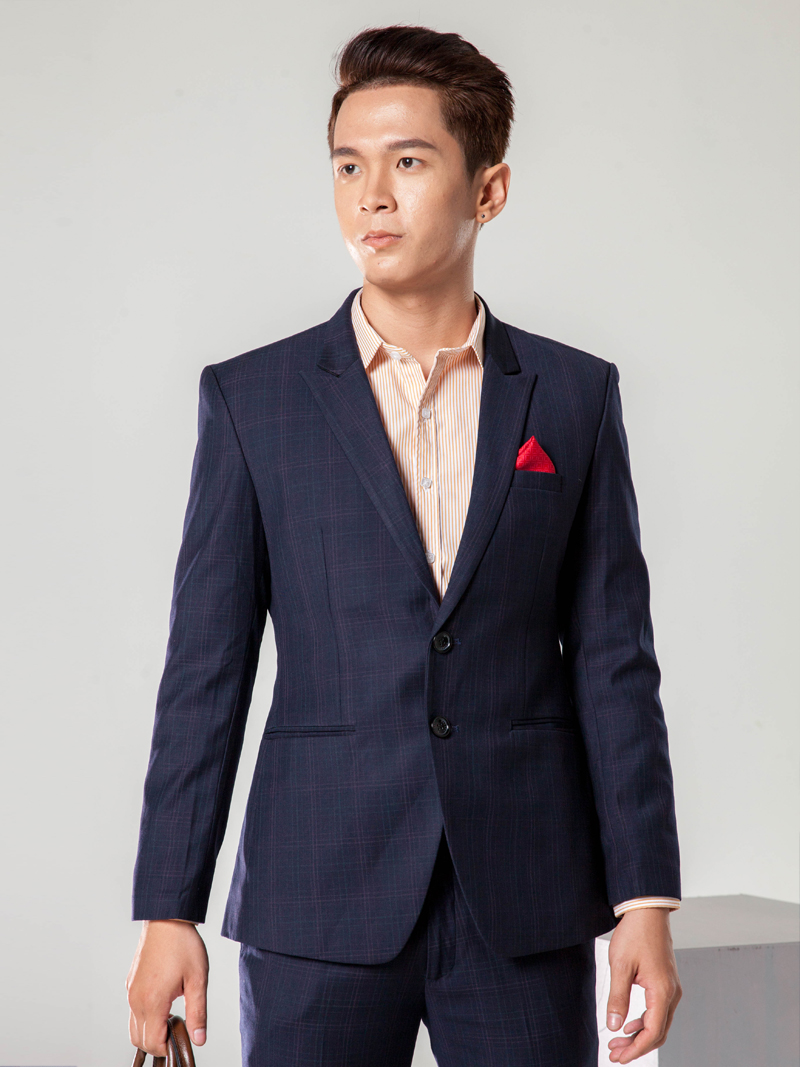 HCM]Bộ vest nam màu xanh nhạt kiểu 6 nút tặng kèm cà vạt nơ | Lazada.vn